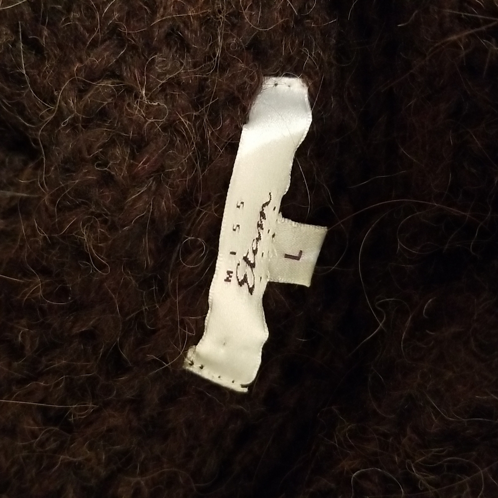 (L) Miss Etam Cardigan Fuzzy Furry Cozy Warm Lounge Cabin Natural Fibres Layers - Picture 3 of 8